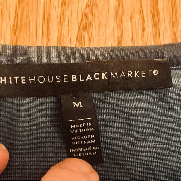 WHBM Gray/Blue V-Neck Tunic - Picture 5 of 8